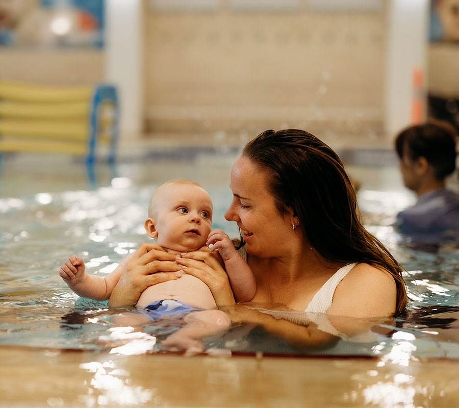 Child starting swimming lessons at In2Swim Brookvale